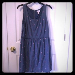 Short denim with pink polka dots